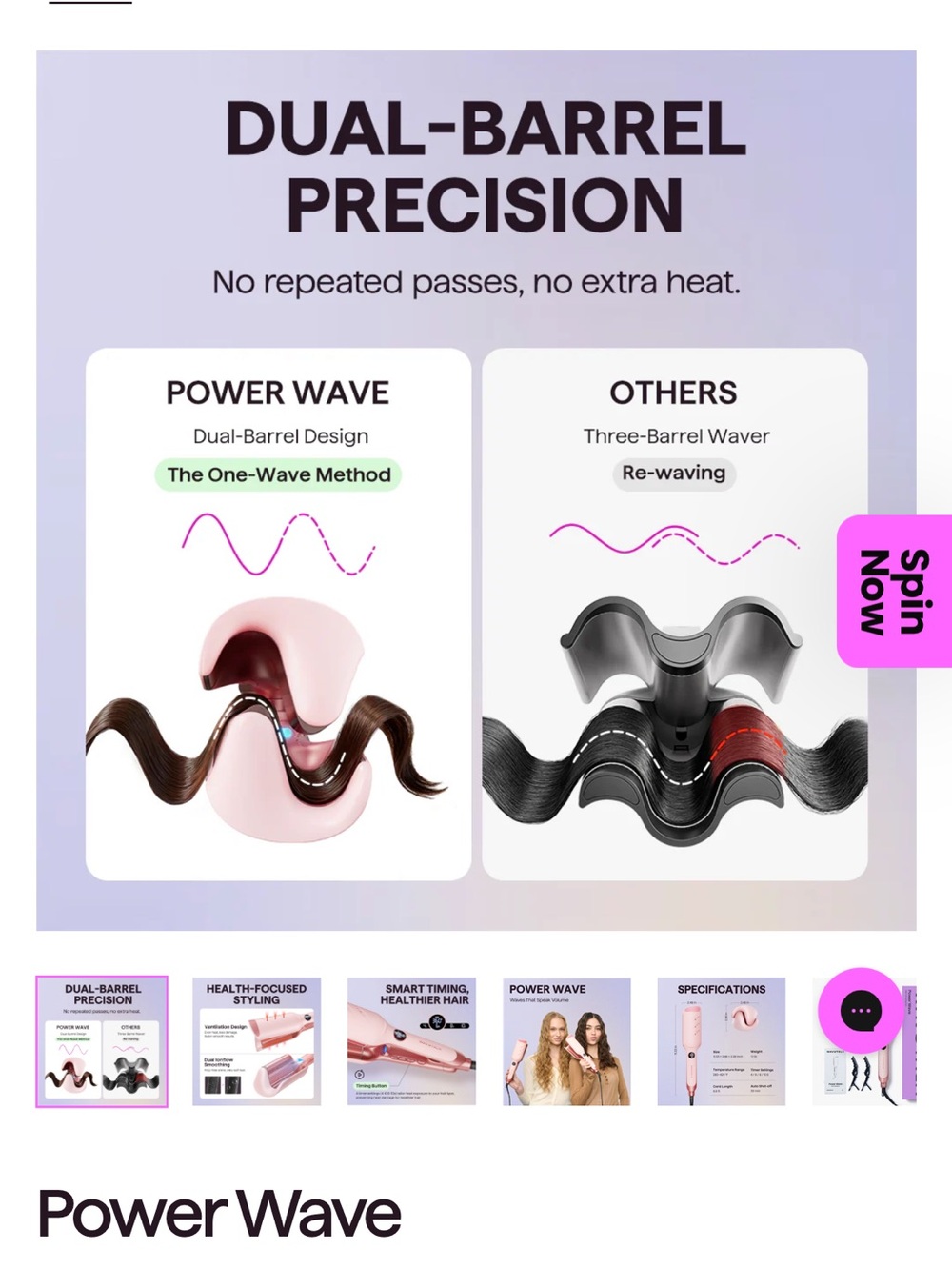 WAVYTALK Power Wave Hair Crimping Iron - Purple - Picture 13 of 14